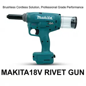 Makita Battery Rivet Gun 360W Output 25mm Stroke For Steel Aluminum Fastening Tasks tool kit set machine power cordless drill brushless great gift workshop use diy repair work
