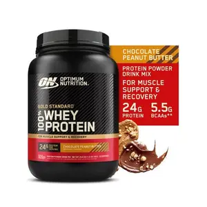 (W)Optimum Nutrition, Gold Standard 100% Whey Protein Powder, Chocolate Peanut Butter 1.5lb Tub