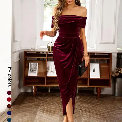 Elegant Christmas Party Dress - TikTok Shop Elegant Christmas Party Dress - TikTok Shop