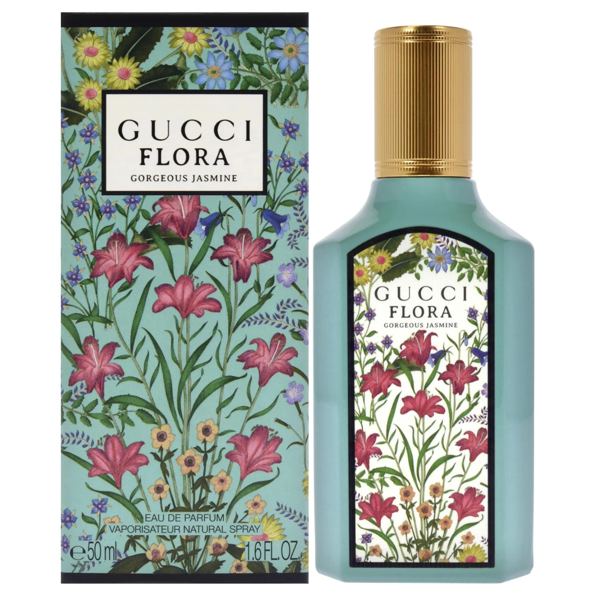 Gucci Flora Gorgeous Jasmine Luxurious EDP Spray for Women - 1.6 fl. oz (50 ml) Natural Spray, Includes Box for Personal Use