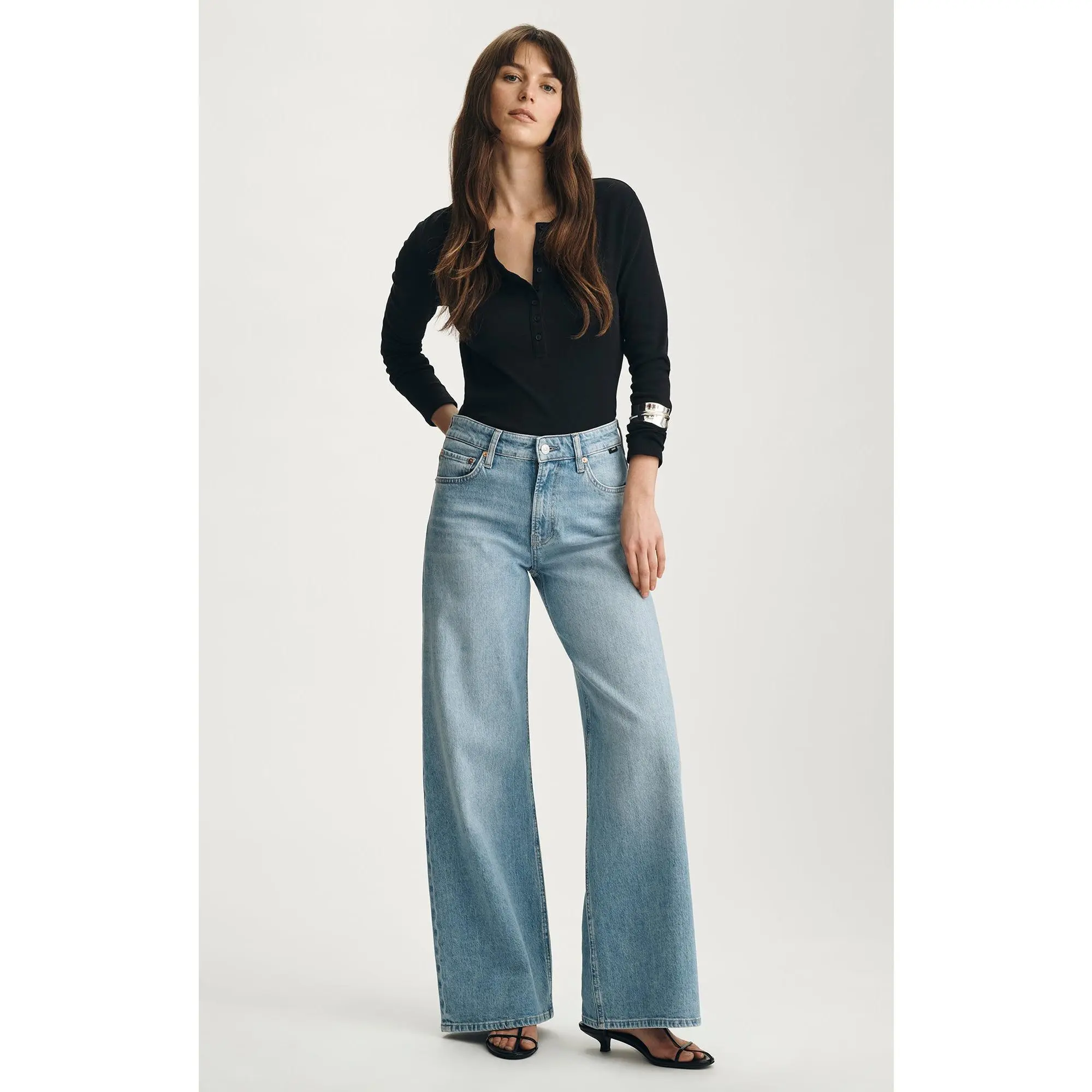 FLORIDA WIDE LEG IN BLEACHED CLASSIC BLUE