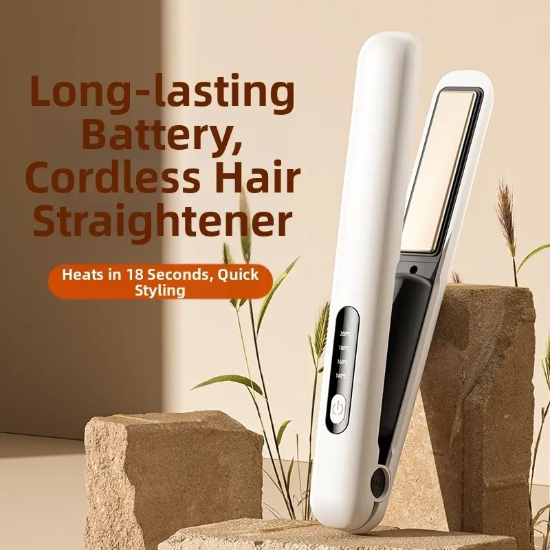 Two-in-one straightening and curling hair dryer, with digital display, professional fast-heating hair straightener, hairstyle shaping device, USB charging, portable curling hair dryer, Valentine's Day, Mother's Day gift