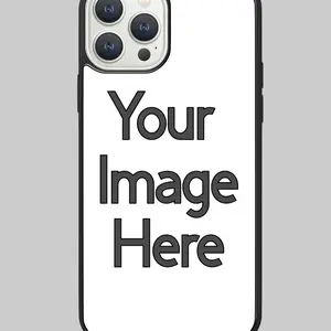 Personalized Black Silicone iPhone Case - Add Your Own Image phone Protector Cellphone Shockproof