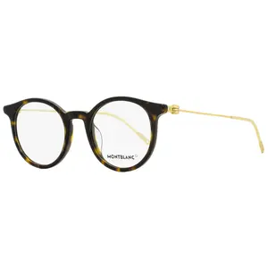 Montblanc Oval Eyeglasses MB0004O 002 Dark Havana/Gold 48mm 0004