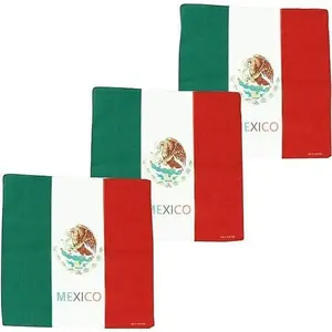 Accessories Set of 3 Large Cotton Bandanas - Carribean Flags