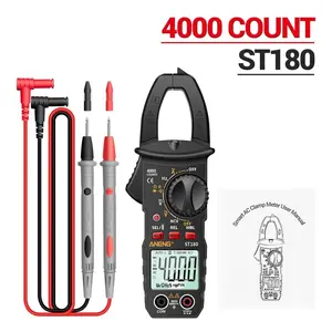 ST180 4000 Counts Digital Clamp Meter AC Current Multimeter Ammeter Voltage Tester(ST180 Black)