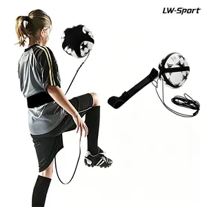 1Pc Adjustable Soccer Trainer Belt for Juggling, No More Ball Chasing Solo Football Kick Training Aid, Fits Size 3 4 5 Balls Durable Elastic Rope Waist Strap for Kids Youth Beginners At Home Practice