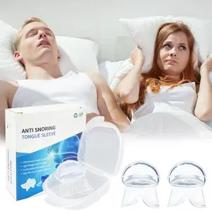 2pc Silicone Tongue Sleeve Snoring Stopper Breathing Stopper Snoring Prevent Snoring Prevent Snoring Night Guard Teeth Mouthpiece