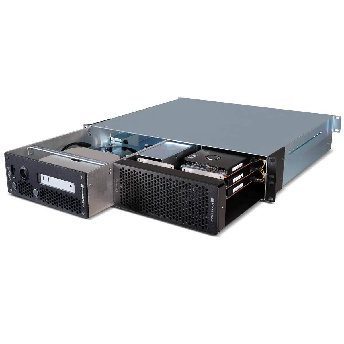 Sonnet 2U Rackmount Enclosure System for xMac Mini 2024+ and Echo II DV T5 Module