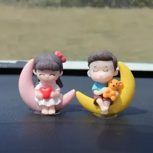 Cartoon Couple Car Ornament, Cute Car Dashboard Decoration, Car Interior Decoration, Home Decoration, Gift for Friend, Family, Car Trinkets