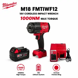Milwaukee  FMTIWF12  1000Nm  High-Torque Impact Drill Tool Kit, 1/2" Brushless Impact Wrench,  Grip Tools for Auto Repair, Maintenance, Tool Box & Garage Use