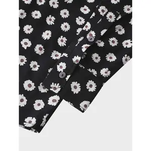 Puff Sleeve Blouse-Flower Poppy