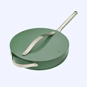 Caraway Sage Ceramic Sauté Pan – Non-Stick, Durable & Eco-Friendly (Grey/Green)