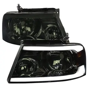 2004-2008 Ford F-150/ 2006-2008 Lincoln Mark LT LED Bar Factory Style Headlights (Chrome Housing/Smoked Lens)