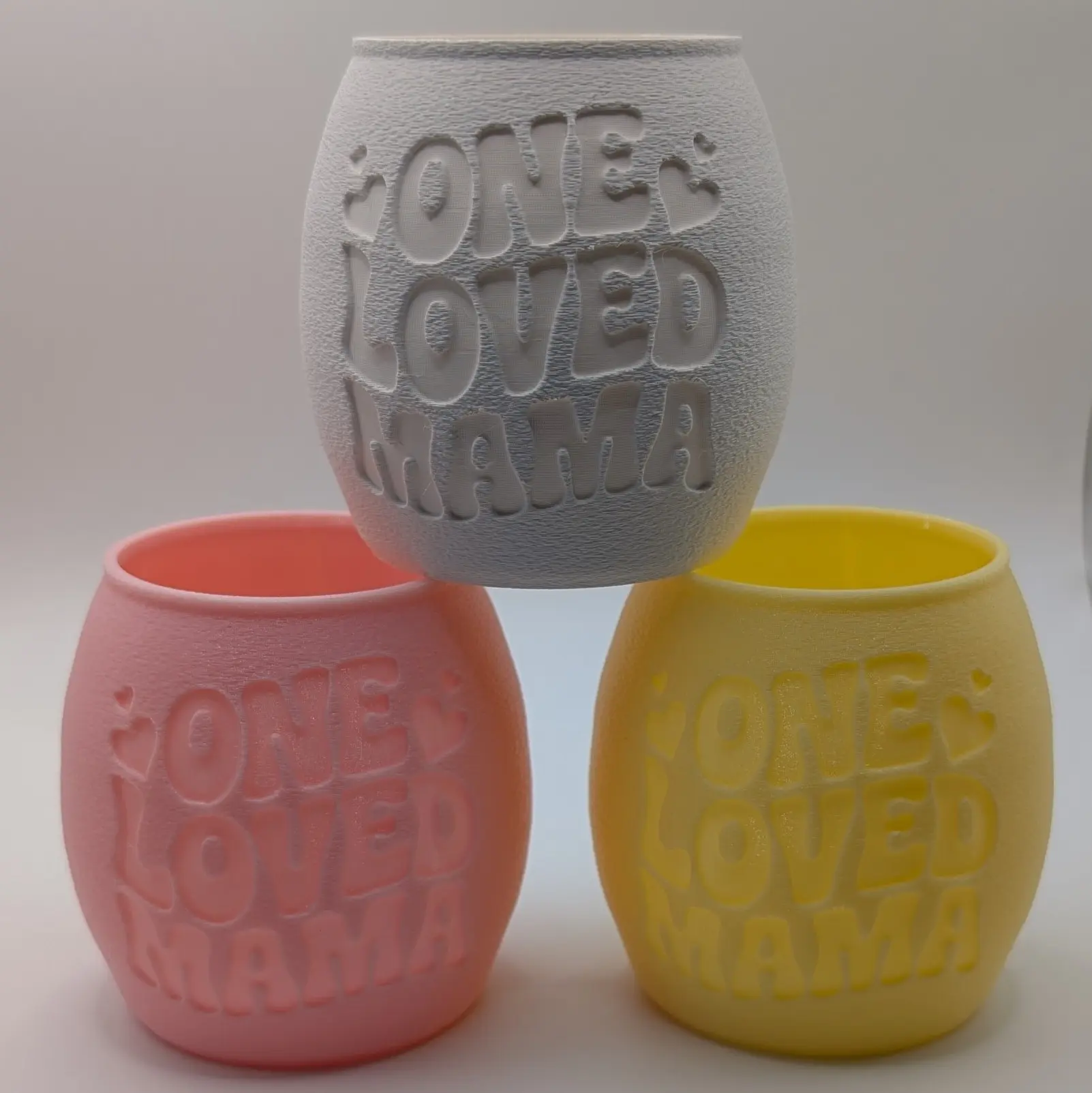 "Loved Mama" Simple Decorative Tea Light Holder, 3 in High Home Decor, Included Tea Light, Indoor Use, Ideal Mother’s Day Gift, 3 Inches High