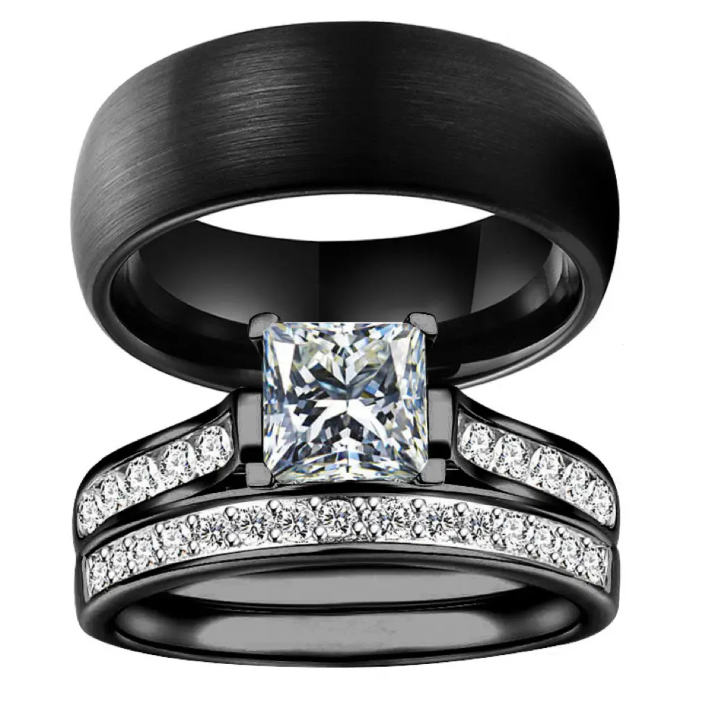 Couple Rings Fashion Design Ring Jewelry Love Girlfriend Boyfriend Souvenir Valentine Father Mother Anniversary Engagement Wedding New Year Christmas