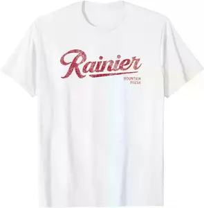 Rainier Beer Mountain Fresh Logo -  Vintage Look T-Shirt