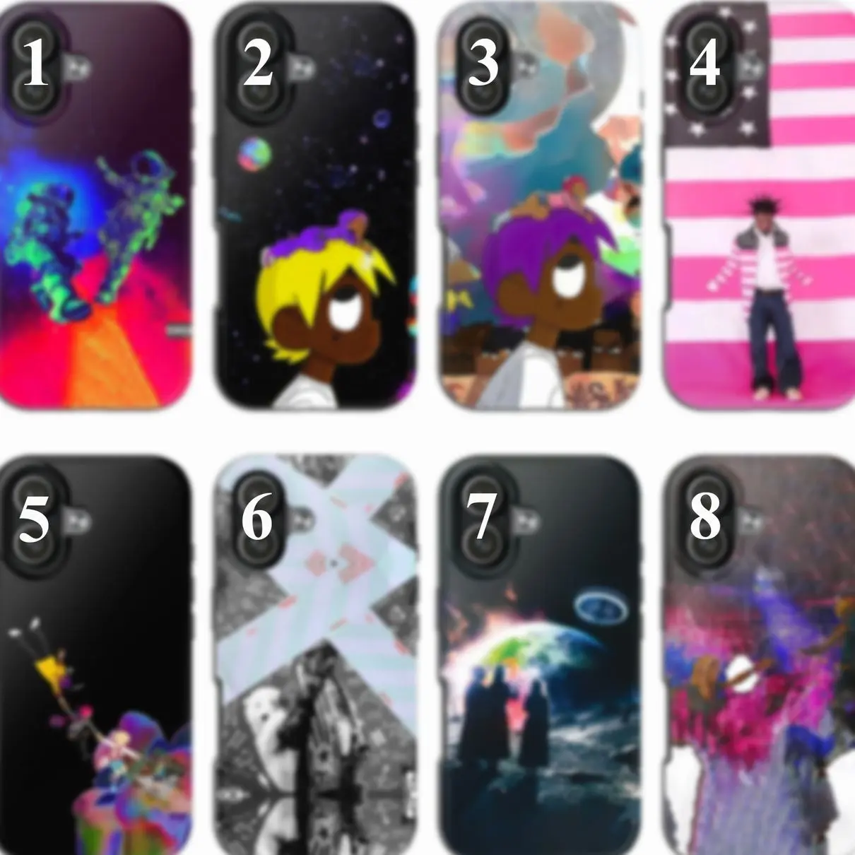 Uzi Inspired Phone Case – Pink Space Rap Aesthetic Cover – Hip Hop Y2K Cartoon Style – Gift for Trap Music Fans For Iphone & Samsung S