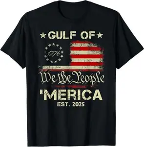Gulf of 'Merica US Flag Tee Patriotic 2025 T-Shirt