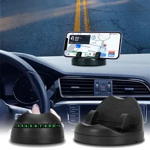 Dashboard Car Phone Mount Holder 360° Rotation Car Navigation Holder One-Handed Operation Anti-Slip Rubber Phone Support