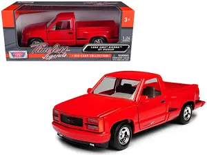 1992 GMC Sierra GT Red Pickup Truck 1/24 Diecast Model by Motormax