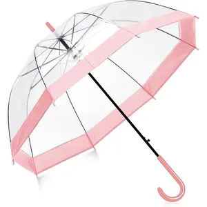 Clear Bubble Umbrella,Large Rainproof,Clear Umbrellas for Rain Adult,Umbrellas for Rain,Perfect for Weddings, Graduation and Events - Open