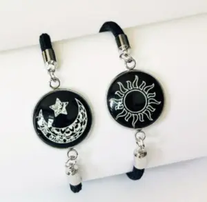 Long Distance Touch Bracelets with Sun&Moon Functional Love Connect Gift For Boyfriend or Girlfriend or your FamilyGiftGift..275..7..