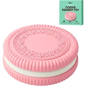 Oreos Squishy 16 CM Giant Cookie Squishy Toy – Extra Large Black Fidget Stress Relief Squeeze Toy for Kids & Adults, Viral TikTok Biscuit Design