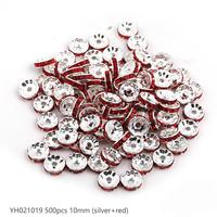 #21（10mm 500pcs) Silver/Red YH021019