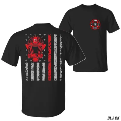 thumbnail image 2 of Firefighter American Flag Axe Thin Red Line Patriot Polo Shirt 3D All Over Print 1981 2 of 9