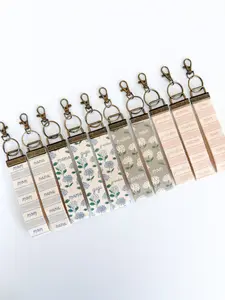 Mothers Day Canvas Wristlet Keychain and Keychain Wallet – Handmade Key Fob Lanyard, Compact Keychain Wallet
