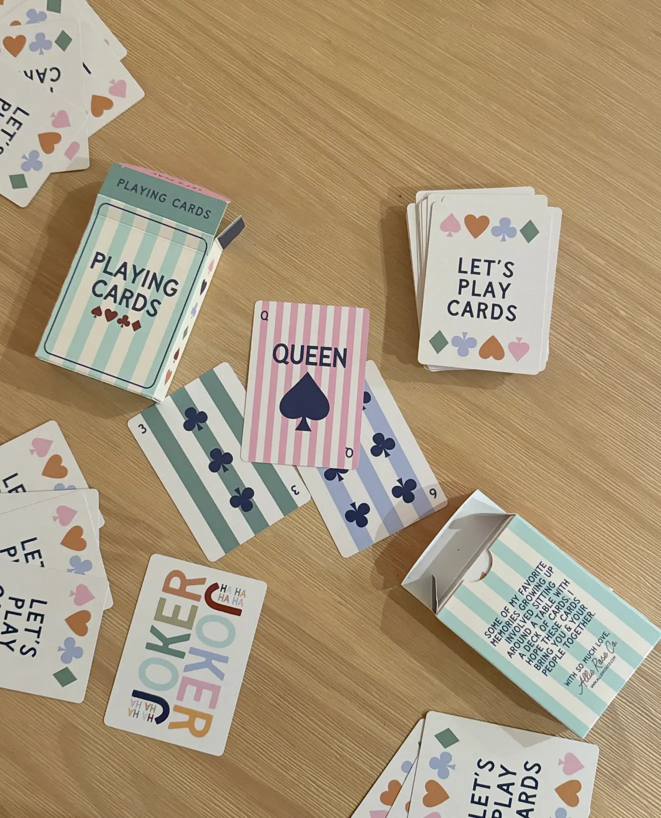 Allie Rose Co. Striped Playing Cards