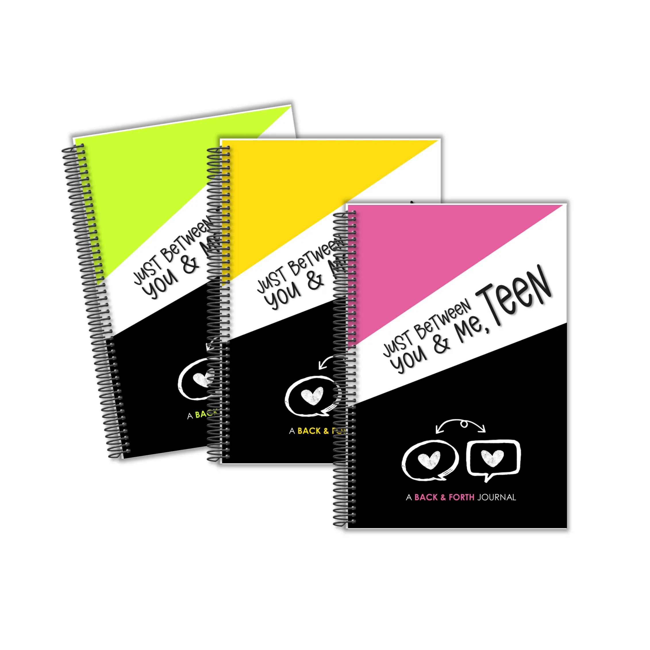 Just Between You & Me Teen - Back and Forth Journal with Over 50 Unique Prompts for Creative Reflections 9x6" Soft Cover Spiral Bound