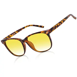 HAOLOTA Night Vision Driving Glasses Polarized HD Yellow Tinted Anti Glare Sunglasses for Men Women Square Shape Lightweight Comfortable Stylish Design