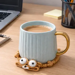 Handmade Crochet Cute Squirrel Dog Chicken Turtle Coasters, Coffee Cup Mats, Gift for Friends Family Classmates, Graduation Season Present