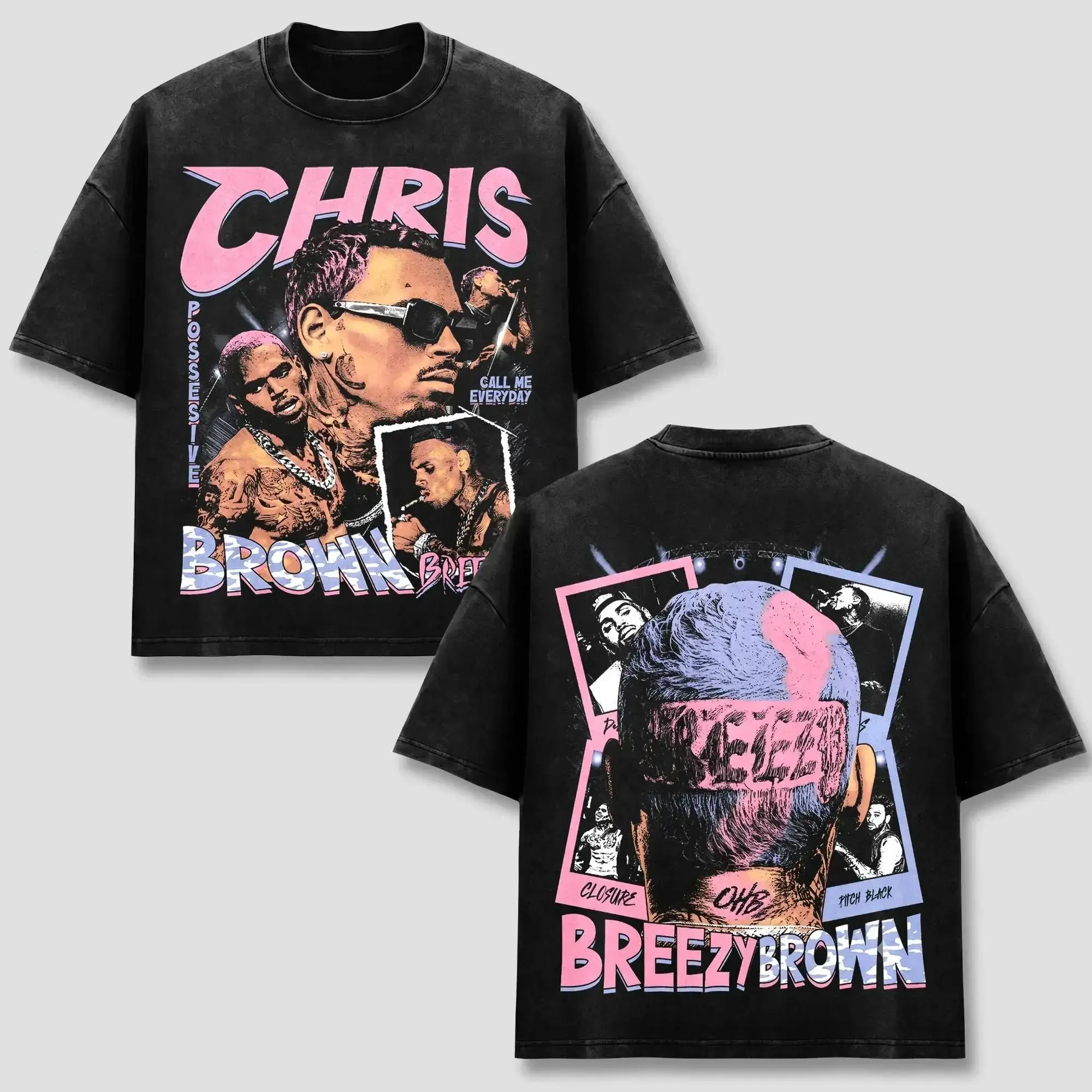 [FREE SHIP] Comfort Colors C Brown T-Shirt, Breezy Brown OHB Team Tee, Call Me Everyday Graphic Top, Vintage Washed Oversized Concert Shirt, Retro Rap Hip Hop Merch, 90s Bootleg R&B Fan Gear, Urban Streetwear, Men Women Short Sleeve Black Cotton Wear