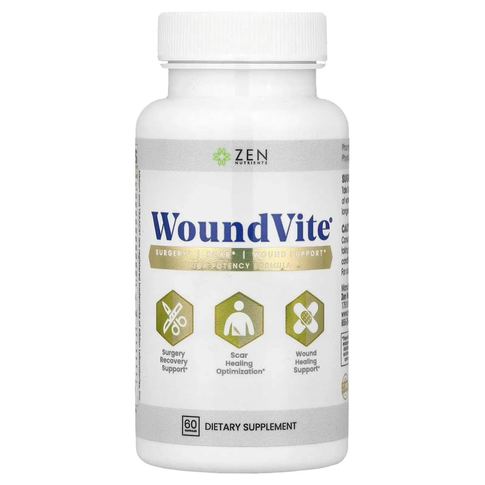 Zen Nutrients WoundVite®, 60 Capsules