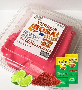 Turrón Rosa de Guadalajara – Authentic Mexican Candy 100g (3.5oz) – With Chamoy + Chili Pack