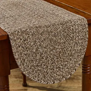 Cocoa & White Braided Table Runner
