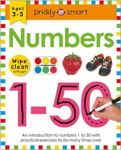 Wipe Clean Workbook: Numbers 1-50: Ages 3-5; Wipe-Clean with Pen -- Roger Priddy, Spiral Bound, Comb or Coil