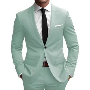 Wangyue 2 Piece Suit Men Slim Fit Suits for Mens One Button Men Suit Slim Fit Wedding Groomsmen Prom Homecoming Suits