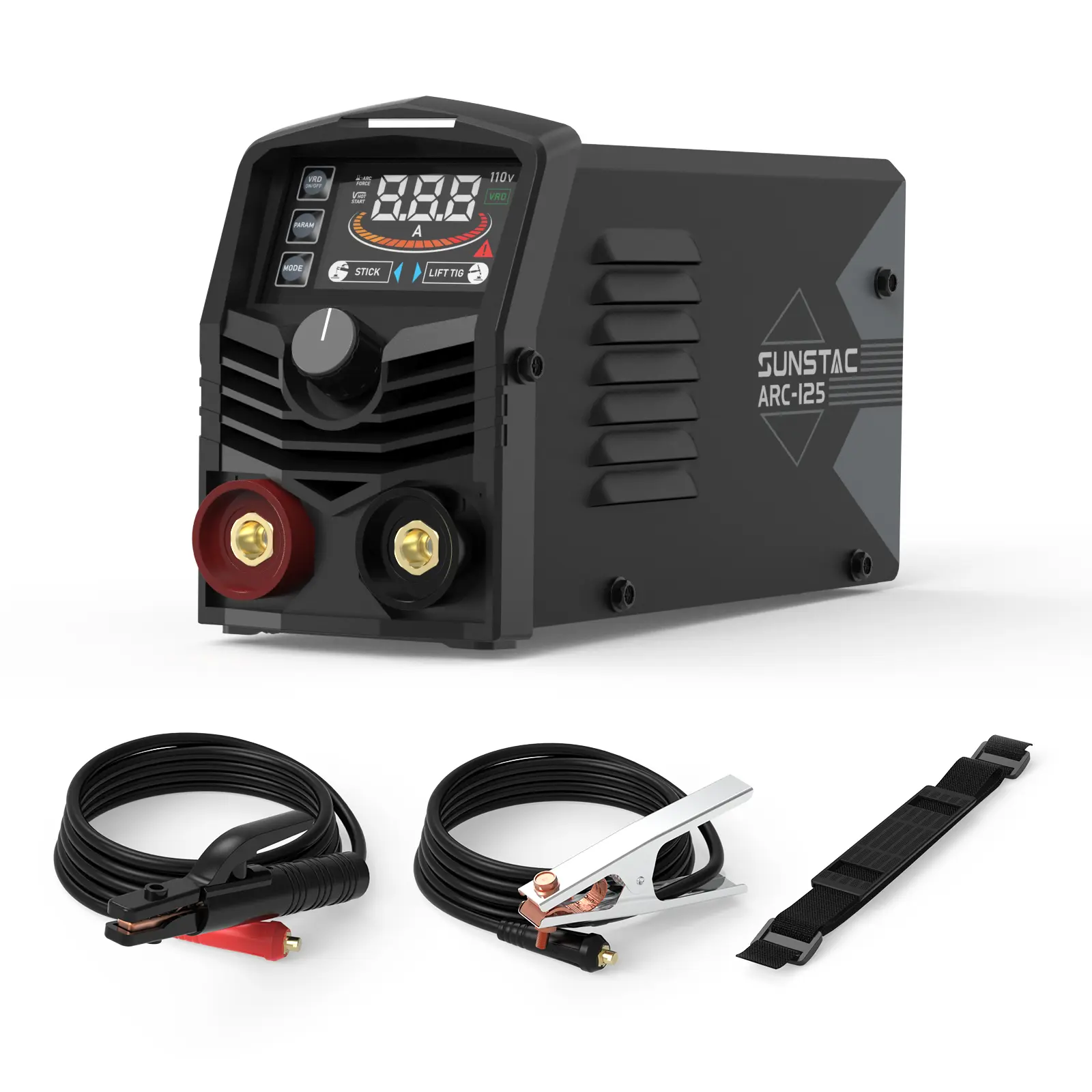 SS-ARC-125 110V 125A Mini Stick Welder, Portable 2-in-1 ARC/Lift TIG for Farm & Yard Light Metal Repair, MMA Welding Machine with Hot Start, Arc Force & VRD