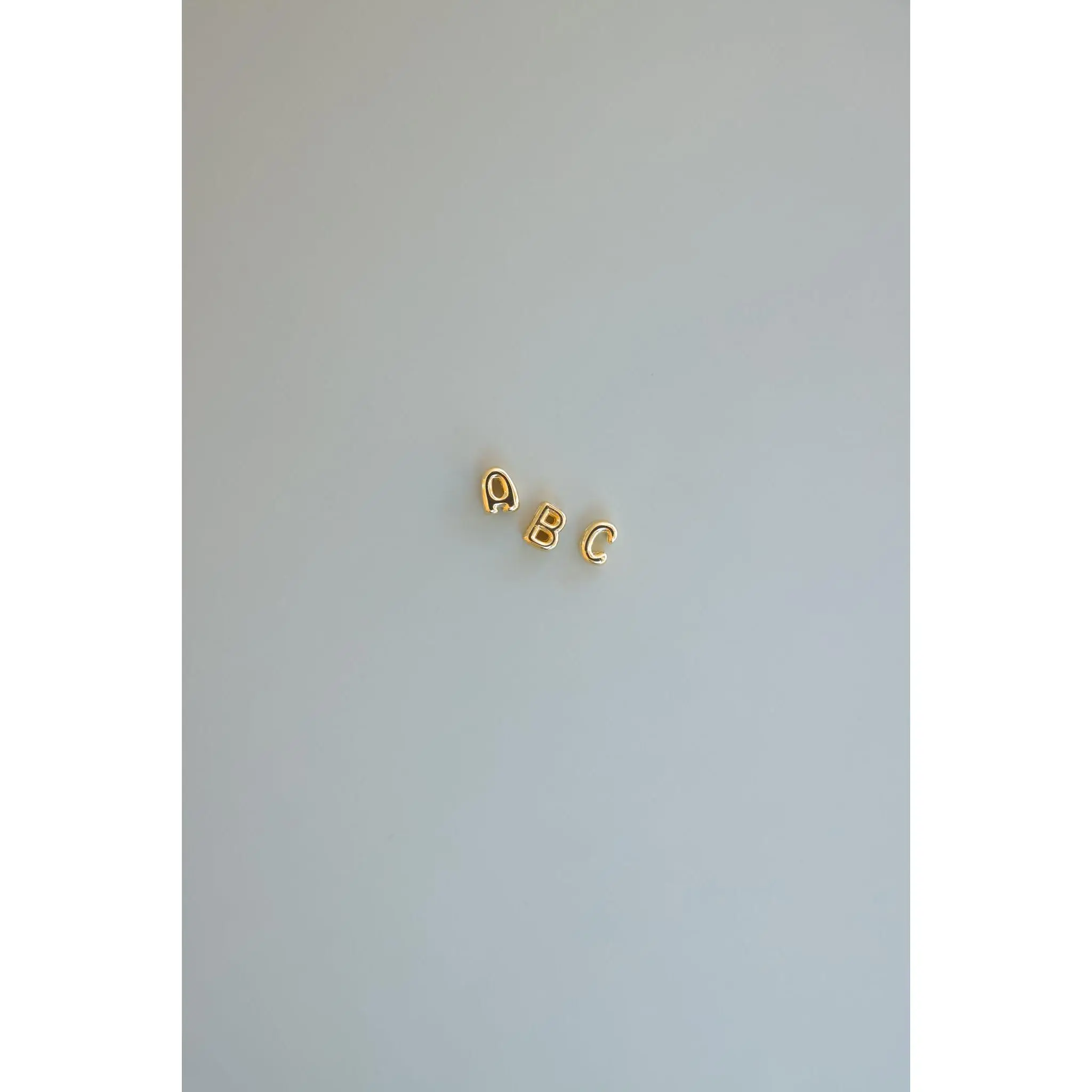 Gold Bubble Initial Charms