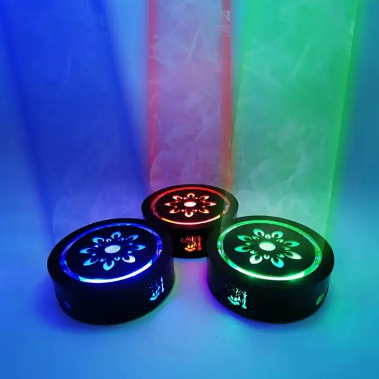 MysticBase 360°LED Light Base - 20-Hour Battery Life, Multi-Color Effects, Rechargeable & Portable for House Parties & Lounge Vibes, Durable Build, Easy Setup