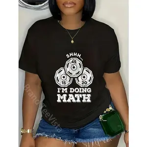 Shhh I'm Doing Math Funny Weight Lifting Workout Training T-Shirt