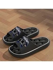 1 Pair of New Unisex Summer Slippers, Featuring a Sporty Cartoon Character Design on the Back. Suitable for Indoor/outdoor Wear, These Slippers Also Make Great Holiday Gifts, Women's Slippers, House Slippers, Birthday Gift Slippers, Casual Slippers