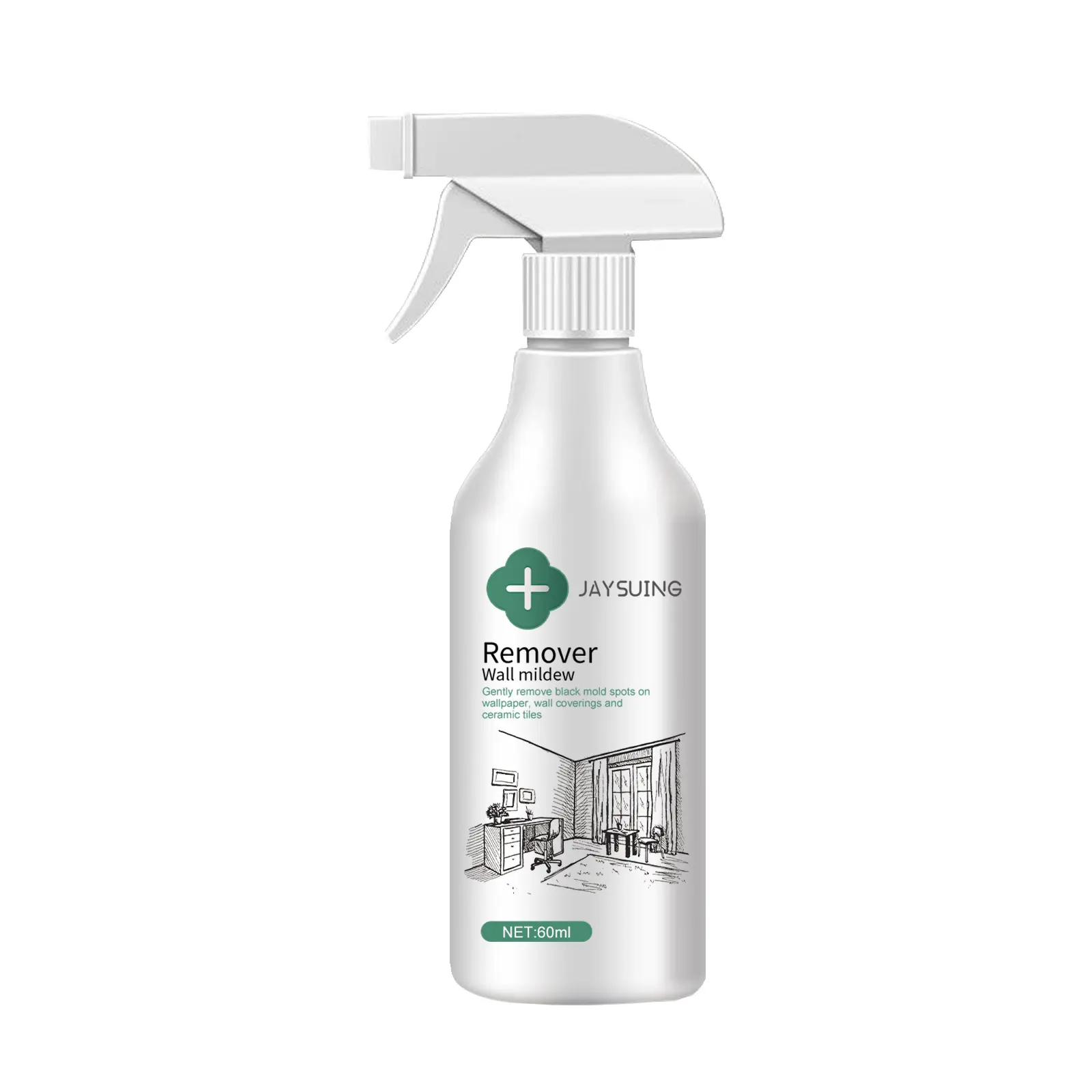 Jaysuing Wall Odor Eliminator Furniture Tile Floor Wall Mold Removal and Mildew Proof Cleaner Household Cleaning Spray