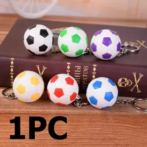 1 count Soccer Keychain Player Gift Car Keychain Football Fan Keychain 6 Colors Sports Accessories|/1pcs football accessories