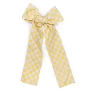 Canary Plaid - Lady Hair Bow