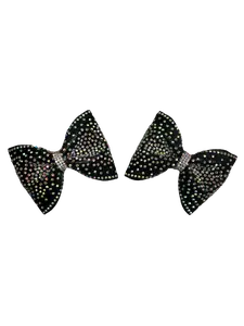 Black Rhinestone Pigtail Set